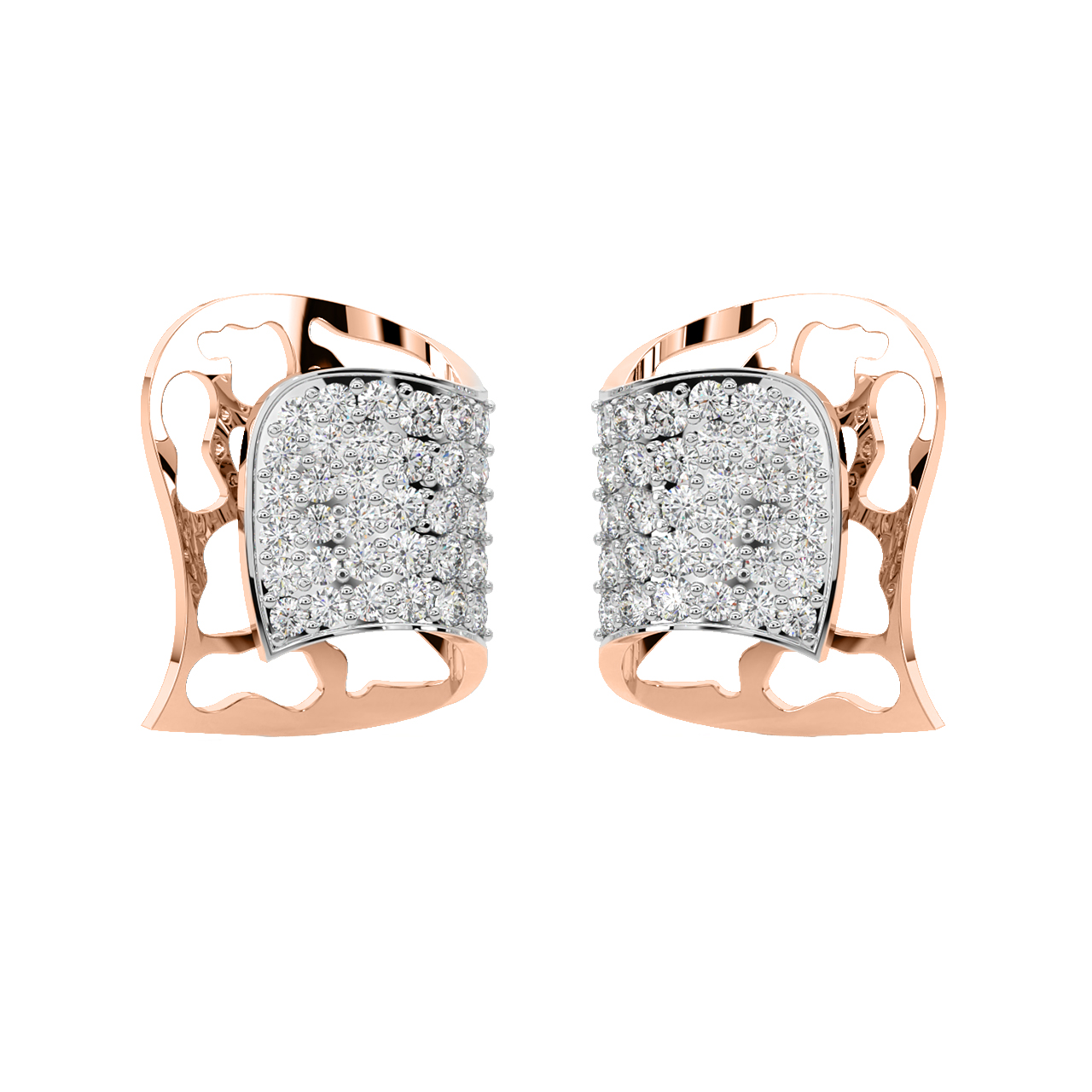 Toni Round Diamond Stud Earrings